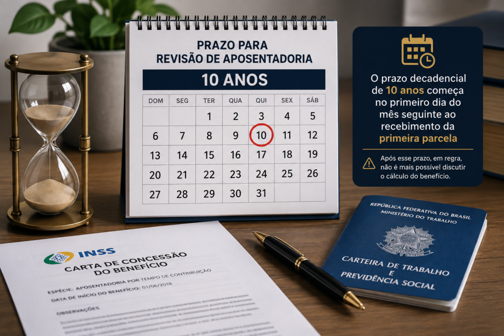 prazo para revisão de aposentadoria